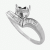 0.19ct VS Diamond Semi Mounting 18K White Gold