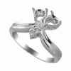 0.08ct VS Diamond Semi Mounting 18K White Gold