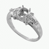 0.16ct VS Diamond Semi Mounting 18K White Gold