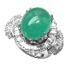13.97 Carats Emerald Diamond Ring