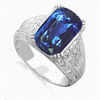 7.65 Carat Twt. Tanzanite Diamond Ring in 18K Gold
