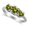 Three Stone Ring- 0.50 Carat Diamond Ring 14K Gold