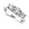 Three Stone Ring- 1 Carat SI1 Diamond in 14K Gold