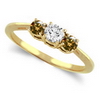 Three Stone Ring- 0.50 Carat Twt. Diamond Ring in 14K Gold