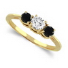 Three Stone Ring- 0.50 Carat Twt. Diamond Ring in 14K Gold