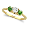 Three Stone Ring- 0.35 Carat Twt. Diamond Ring in 14K Gold