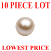 10 mm Round Full Drilled Pink Pearl 10 pc Lot