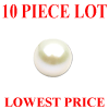 8 mm Round Full Drilled White Pearl 10 pc Lot