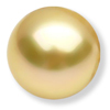 5 mm Round Golden  Cultured Pearl in AA grade Full Drilled