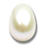 10x8 mm Drop White Pearl in AA grade Full Drilled
