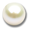 7 mm Round White Pearl in AA grade Half Drilled