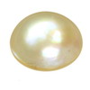 5 mm Round Flat Bottom White Pearl in AA grade Half Drilled