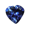 1.7 cts. Fancy 1/2 Heart Purple Blue Tanzanite in A Grade