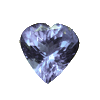 8 mm Heart Tanzanite in Light Grade 8 mm Heart Tanzanite in Light Grade