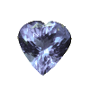 8 mm Heart Tanzanite in Light Grade