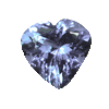 8 mm Heart Tanzanite in Light Grade