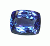 6.40 ct. Long cushion Tanzanite in AA Grade