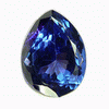9.3 cts. Pear Purple Blue Tanzanite in AA Grade