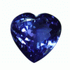 10 mm Heart Tanzanite in AAA Grade