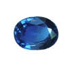 4.35 Carats Oval Blue Sapphire in size: 11.4x9 mm