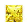0.75 Carats Princess Cut Yellow Sapphire in size: 5 mm