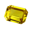 2.21 Carats Emerald Cut Yellow Sapphire in size: 8.8x6.8 mm