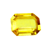 2 Carats Emerald Cut Yellow Sapphire in size: 8.8x6.7 mm