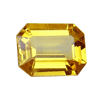 2.11 Carats Emerald Cut Yellow Sapphire in size: 9x6.7 mm