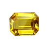 1.95 Carats Emerald Cut Yellow Sapphire in size: 8.6x6.8 mm