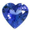 6 mm Heart Blue Sapphire in AA Grade
