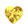 4 mm Heart Yellow Sapphire AA Grade
