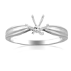 18K White or Yellow Gold Solitaire Ring Mounting