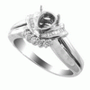 0.19ct Diamond Semi Mounting 18K White Gold