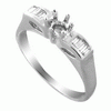 0.10 ct VS Diamond Semi Mounting 18K White Gold 0.10 ct VS Diamond Semi Mounting 18K White Gold