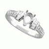 0.21ct Diamond Semi Mounting 18K White Gold