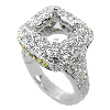 1.60 ct VS Diamond Semi Mounting 18K Dual Tone Gold