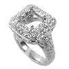 1.60 ct VS Diamond Semi Mounting 18K White Gold