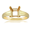 18K White or Yellow Gold Solitaire Ring Mounting