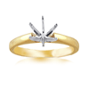 18K Dual Tone Gold Solitaire Ring Mounting