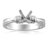 18K White Gold Solitaire Ring Mounting