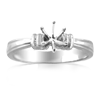 18K White Gold Solitaire Ring Mounting