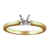 18K Dual Tone Gold Solitaire Ring Mounting