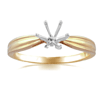 18K Dual Tone Gold Solitaire Ring Mounting