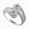 1 carats Diamond 18 K White gold semi mounting.