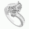 0.25 carats Diamond 18 K White gold semi mounting.