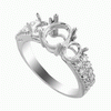 0.4 carats Diamond 18 K White gold semi mounting.