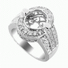 0.79 carats Diamond 18 K White gold semi mounting.