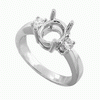 0.17ct VS Diamond Semi Mounting 18K White Gold