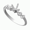 0.2 carats Diamond 18 K White gold semi mounting.