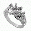 0.59 carats Diamond 18 K White gold semi mounting.